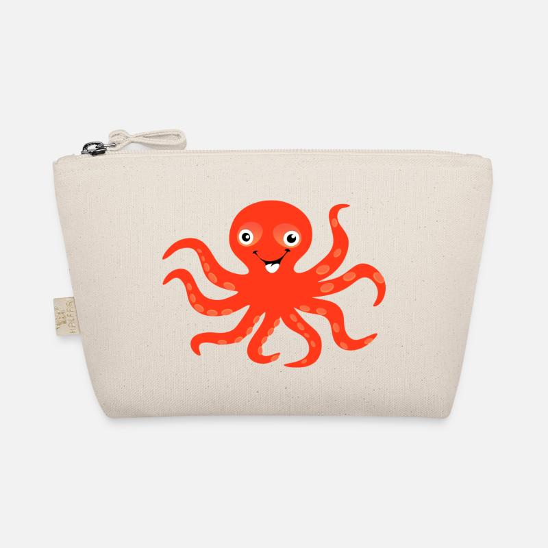 octopus ,krake,tintenfisch - Bio-Täschchen - Natur