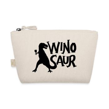 WinoSaur Vino Wein Kino-Saur T-Rex - SHIRTBUBBLE - Bio-Täschchen - Natur - Vorne