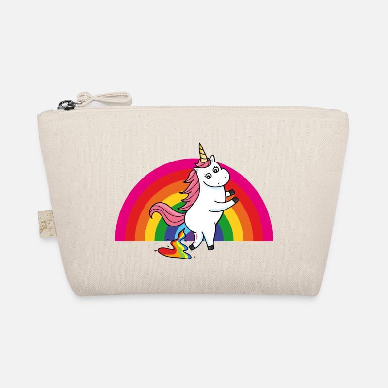 Pooping unicorn rainbow Organic Pouch