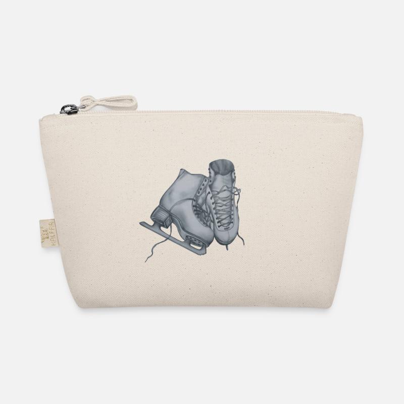 Eiskunstlauf Schlittschuhe - Bio-Täschchen - Natur