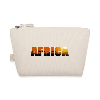 Africa Landscape Lettering - Organic Pouch - nature - Front