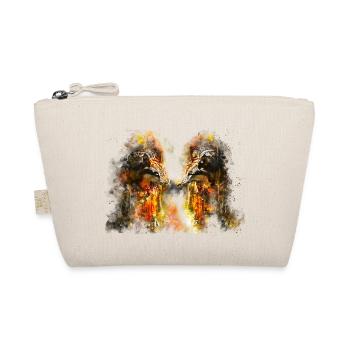 gxp woelfe hassen montag splatter watercolor - Bio-Täschchen - Natur - Vorne