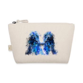 gxp woelfe hassen montag splatter watercolor blau - Bio-Täschchen - Natur - Vorne