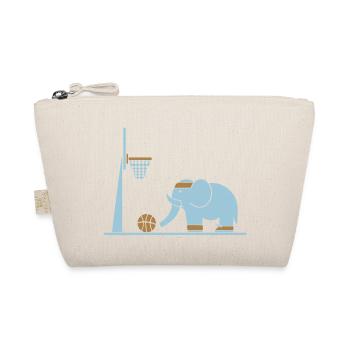 Elephant plays basketball - Organic Pouch - nature - Front