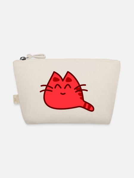 Cute Cat Katze Miau - Bio-Täschchen - Natur - Vorne