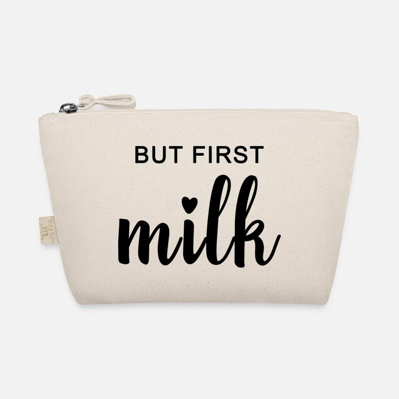 BUT FIRST MILK. Geschenkidee für Mutter & Kind Bio-Täschchen