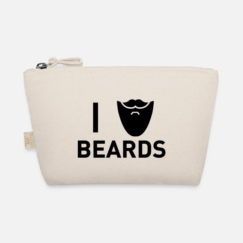 Beard mustache bearded moustache Beardless Organic Pouch
