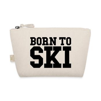 born to ski 24 - Organic Pouch - nature - Front