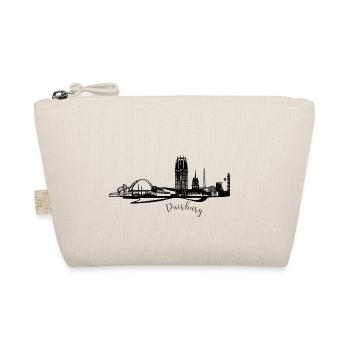 Duisburg city lines silhouette in black and white - Organic Pouch - nature - Front