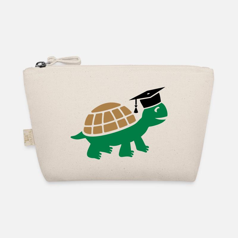 Schildkröte mit Doktorhut Doktorarbeit Studium - Bio-Täschchen - Natur
