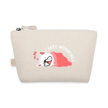 French Bulldog - I hate mornings - Gift idea - Organic Pouch - nature - Front