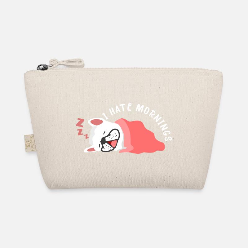 French Bulldog - I hate mornings - Geschenkidee Bio-Täschchen