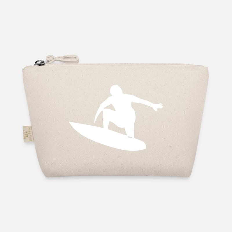 Surfer mit Surfboard Bio-Täschchen