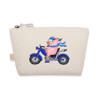 Motocycliste drôle sur l'hélicoptère - Trousse biologique - nature - Devant