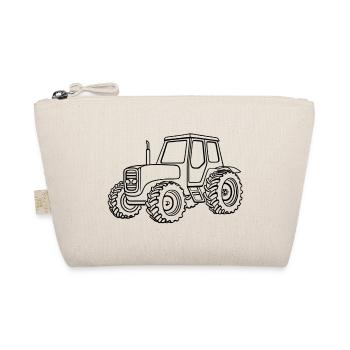 Tractor, black - Organic Pouch - nature - Front