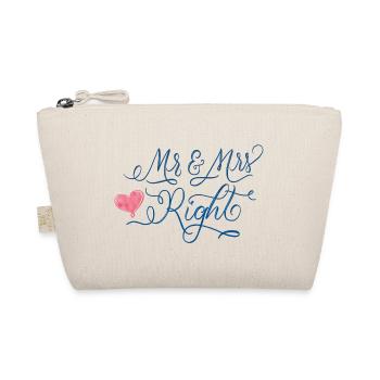 Hochzeit: Mr & Mrs Right - Bio-Täschchen - Natur - Vorne