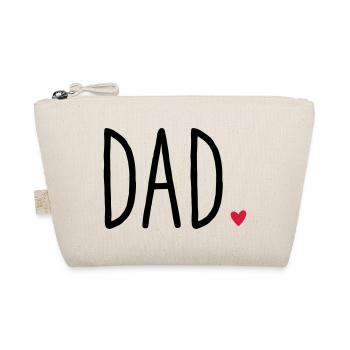Dad Herz - Geschenk Vatertag Familie Kind Liebe - Bio-Täschchen - Natur - Vorne