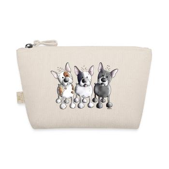 Trois bouledogues français - Bouledogue - Chien - Trousse biologique - nature - Devant