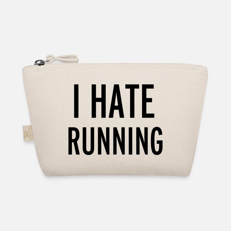 Hate Running - Organic Pouch - nature