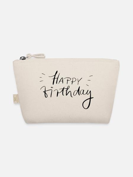 Happy Birthday - Bio-Täschchen - Natur