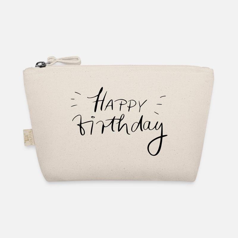 Happy Birthday - Bio-Täschchen - Natur