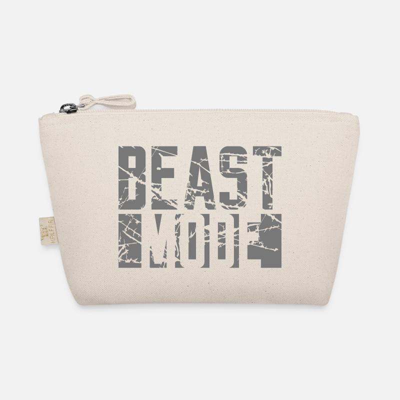 scratch cracks stamp design logo monster mode on Organic Pouch