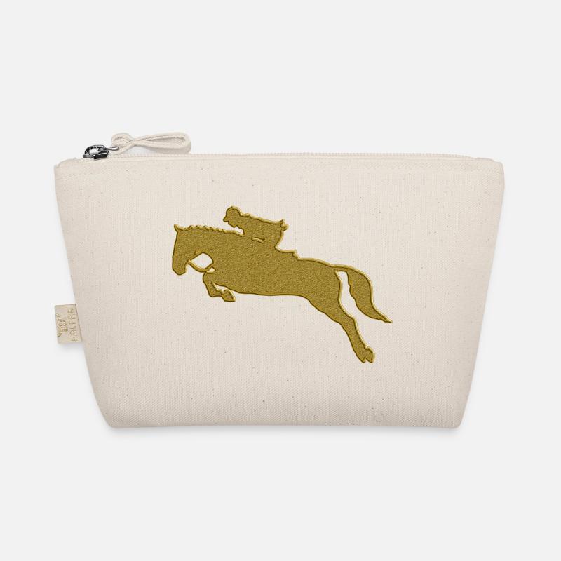 Gold Reiten Bio-Täschchen