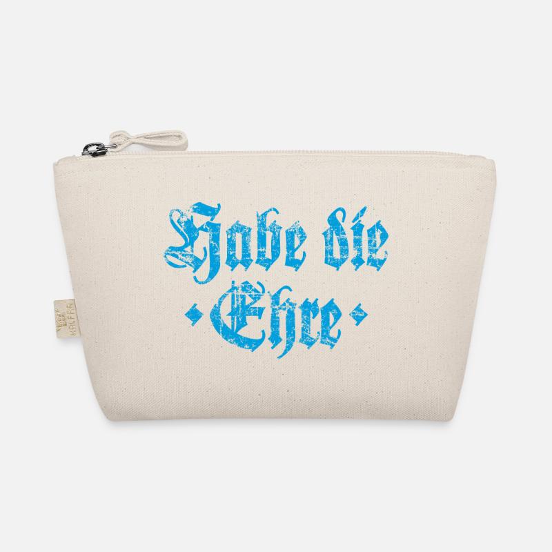 Habe die Ehre (Vintage/Hellblau) - Bio-Täschchen - Natur
