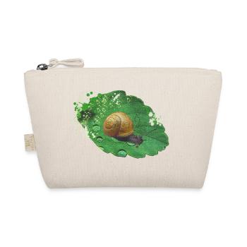 Snails photo on leaf, animals photos - Organic Pouch - nature - Front