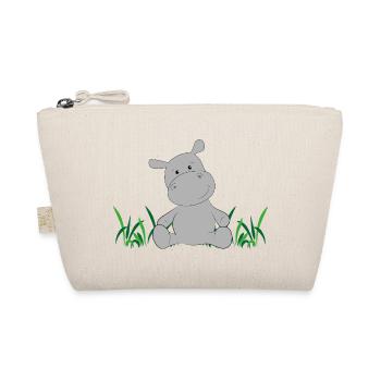 Hippopotamus on meadow - Organic Pouch - nature - Front