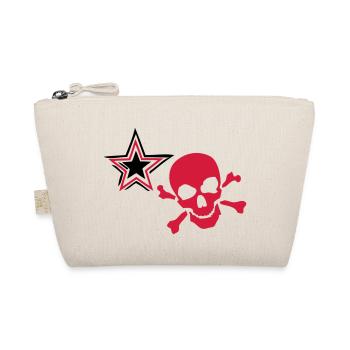 Tod Kopf Stern crane skull - Bio-Täschchen - Natur - Vorne