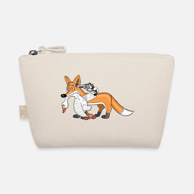 Fox with goose - Organic Pouch - nature