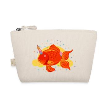 Goldfisch Einhorn - Bio-Täschchen - Natur - Vorne