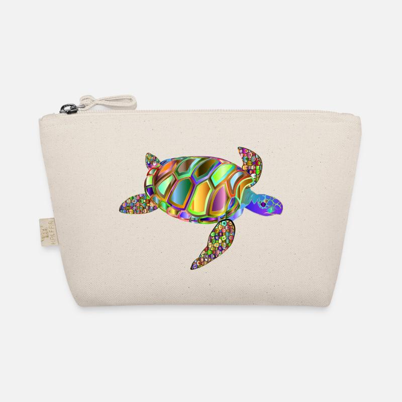 turtle / RAINBOW TURTLE - Organic Pouch - nature