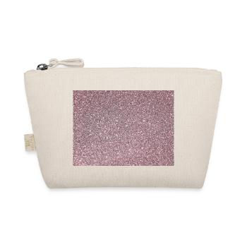 Fond de faux paillettes rose rose vintage - Trousse biologique - nature - Devant