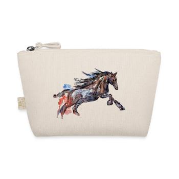 Horse lover shirt / design watercolor style - Organic Pouch - nature - Front