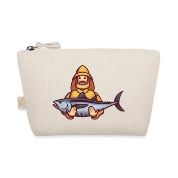 Fisherman With Big Fish - Organic Pouch - nature - Front