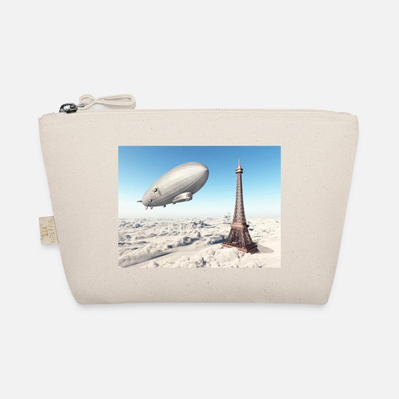 Zeppelin über dem Eiffelturm - Bio-Täschchen - Natur