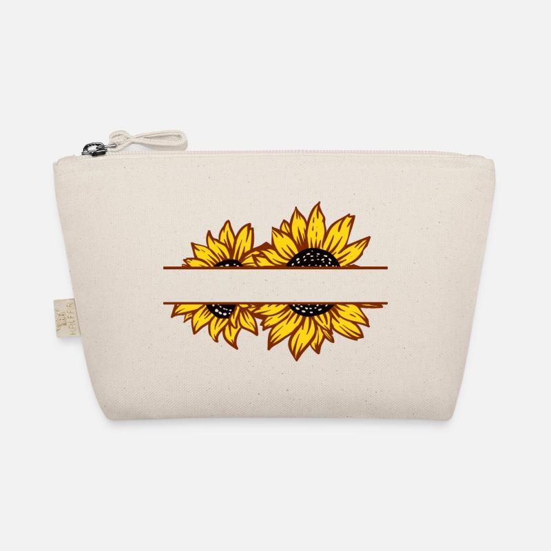 Double sunflower split color Organic Pouch