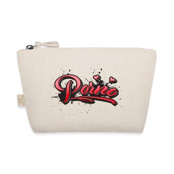 Porno red Hearts Splash Graffiti - Bio-Täschchen - Natur - Vorne