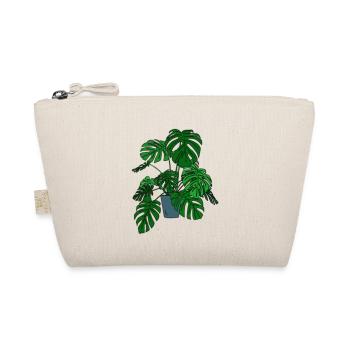 Monstera, Plant, Lineart, Plant, Jungle, Vintage - Organic Pouch - nature - Front