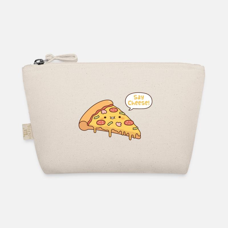 Nette Pizza Say Cheese Doodle Pun Bio-Täschchen