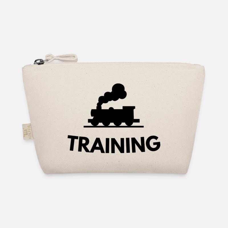 Bahn Zug Eisenbahn Dampflok Train Geschenk Bio-Täschchen