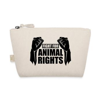 ANIMAL RIGHTS VEGAN - Organic Pouch - nature - Front