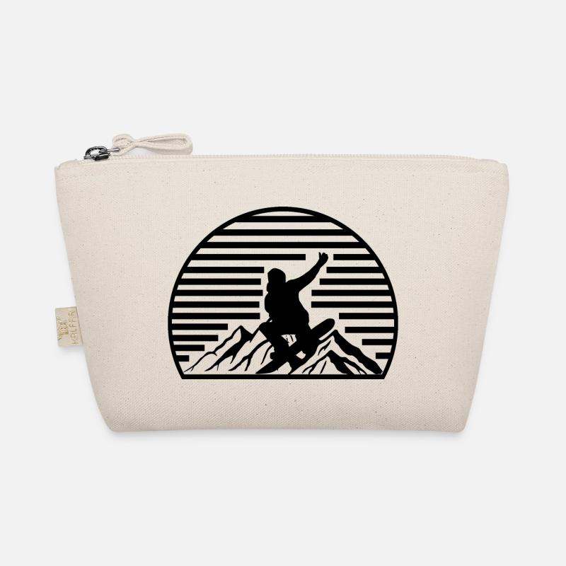 Snowboard Snowboarder - Bio-Täschchen - Natur