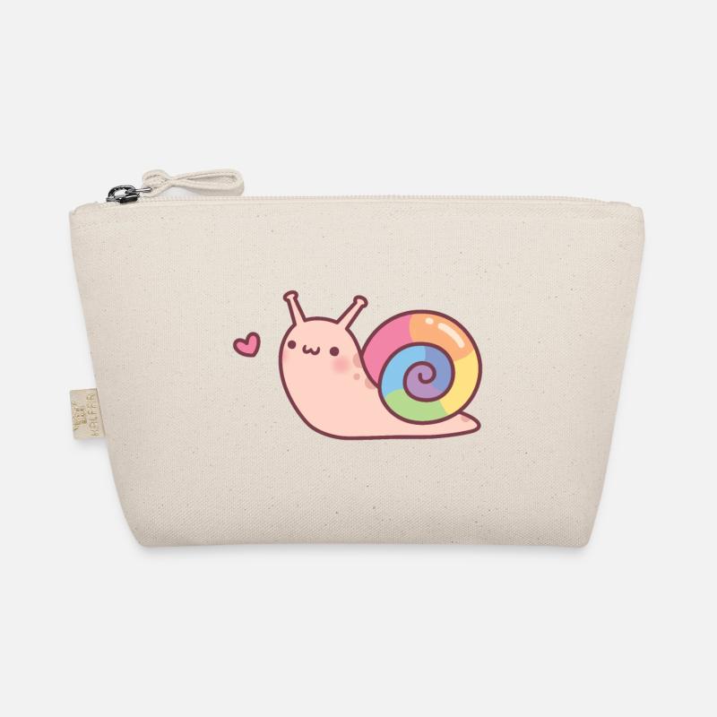 Süße Schnecke Regenbogen Shell Doodle Bio-Täschchen