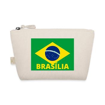Brasília Stadt in brasilianischer Flagge - Bio-Täschchen - Natur - Vorne