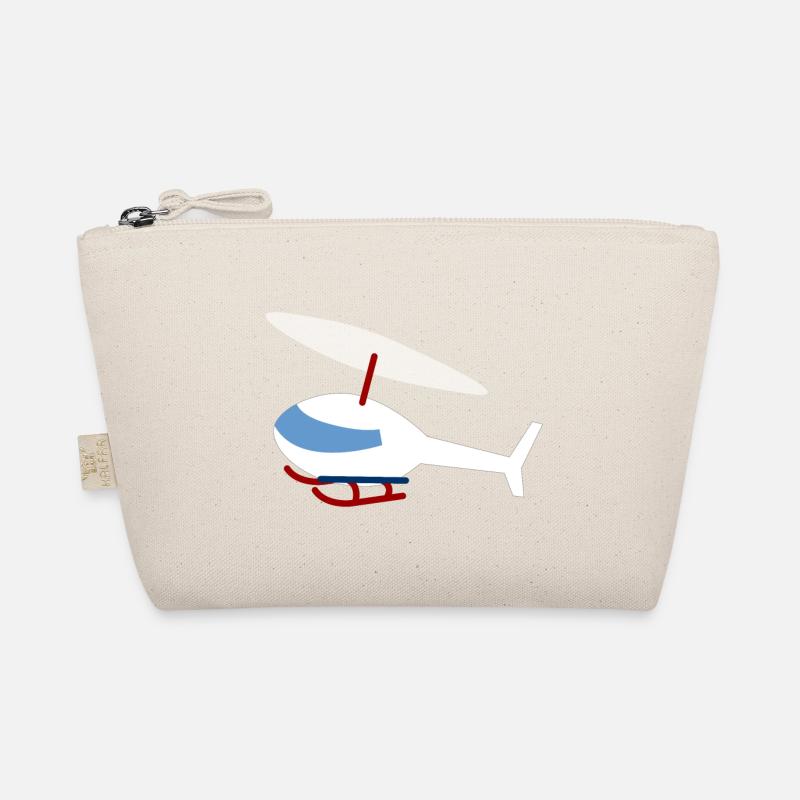 White Helicopter Organic Pouch
