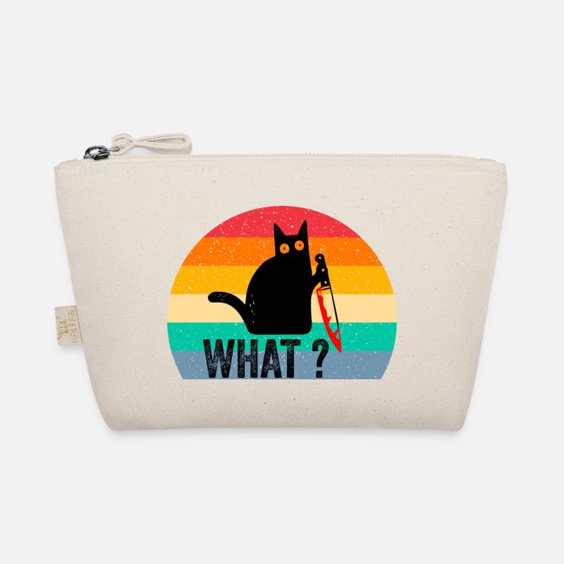 Murder Cat What? Lovers Cat Retro Organic Pouch