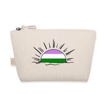 genderqueer non binary androgyn pride queer lgbt - Organic Pouch - nature - Front